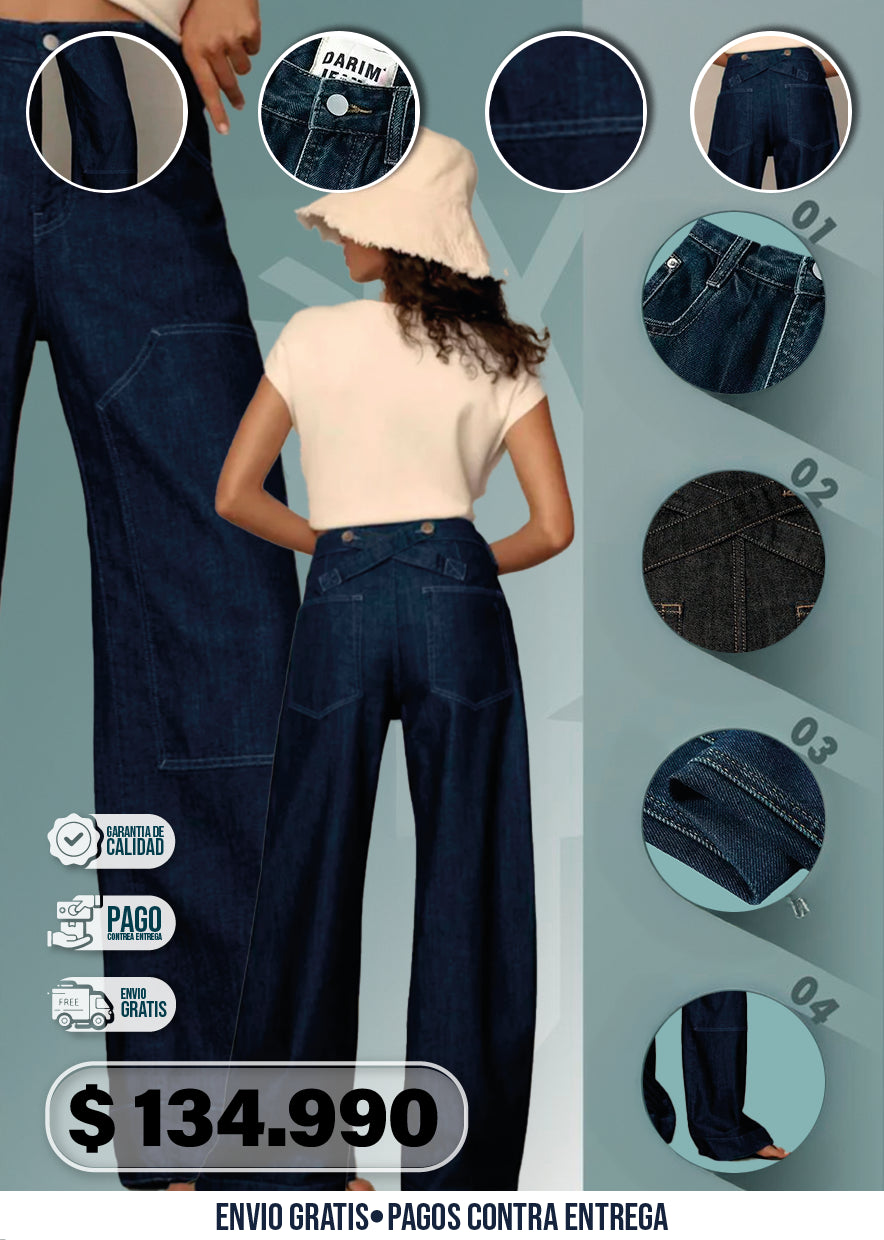 JEANS ANCHOS DE TALLE ALTO