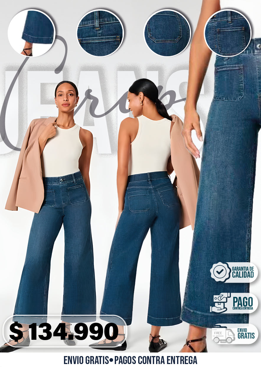JEANS RECTOS CROP