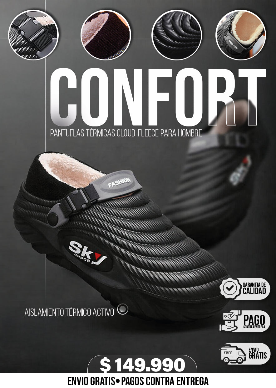 PANTUFLAS TÉRMICAS CLOUD-FLEECE PARA HOMBRE