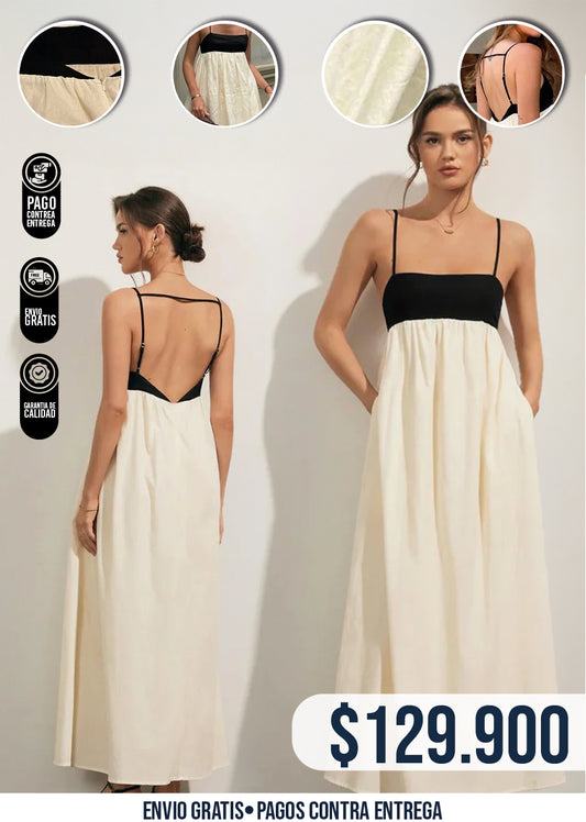 VESTIDO DE VERANO BICOLOR