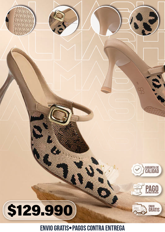 TACONES MULE ANIMAL PRINT