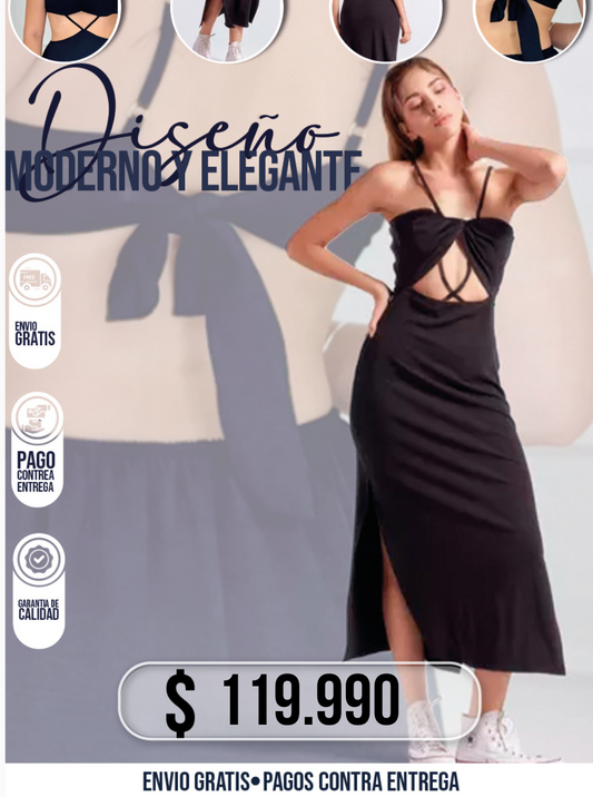 VESTIDO NEGRO X