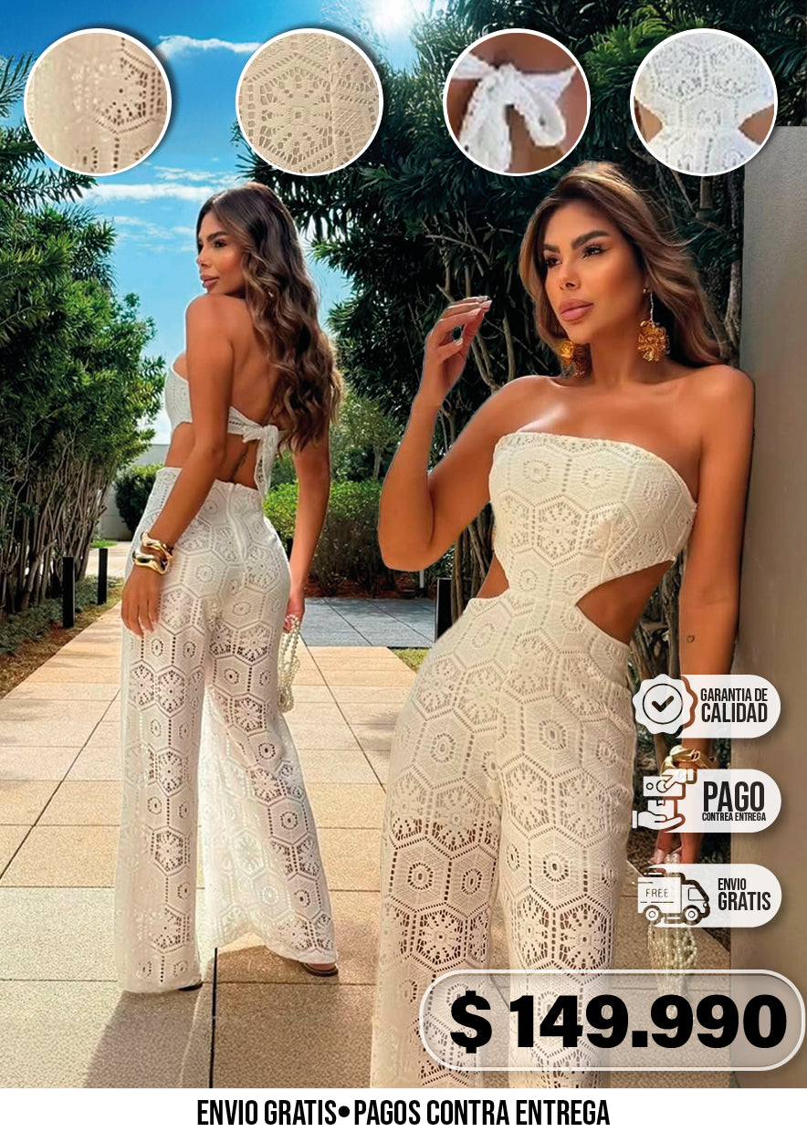 WHITE ALLURE JUMPSUIT