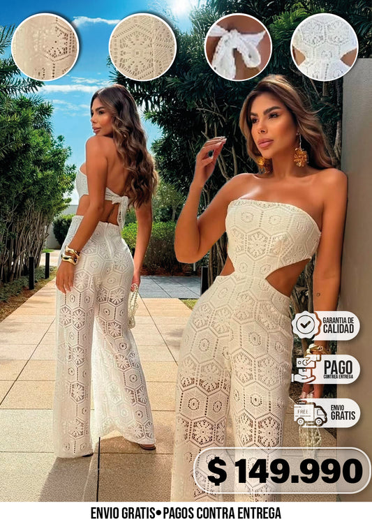 WHITE ALLURE JUMPSUIT